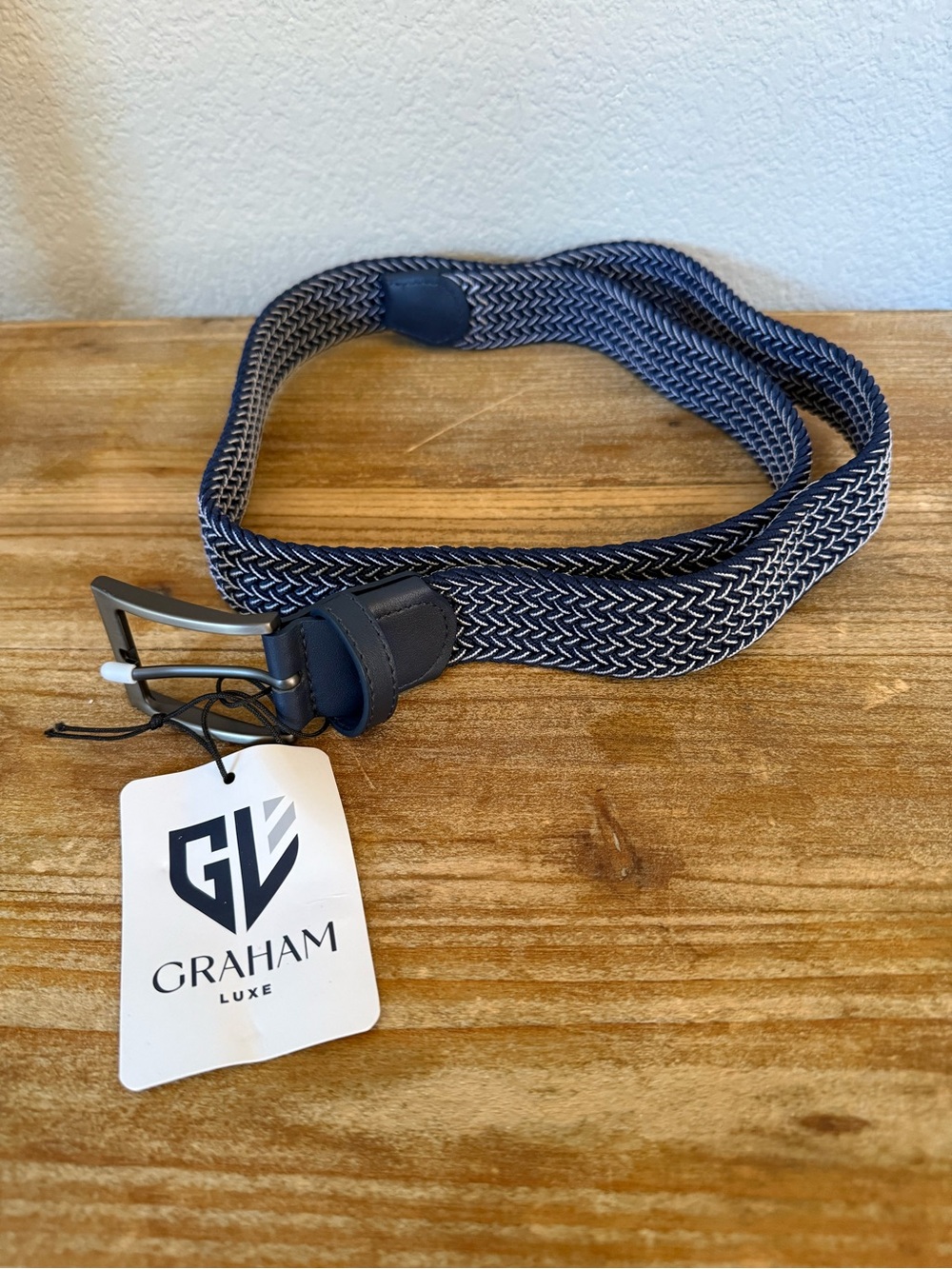 1764 Golf Men's Navy and White Woven Belt